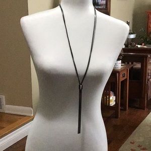 Long black necklace